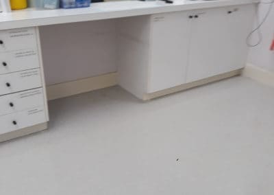 Cleaning dentist vinyl floor