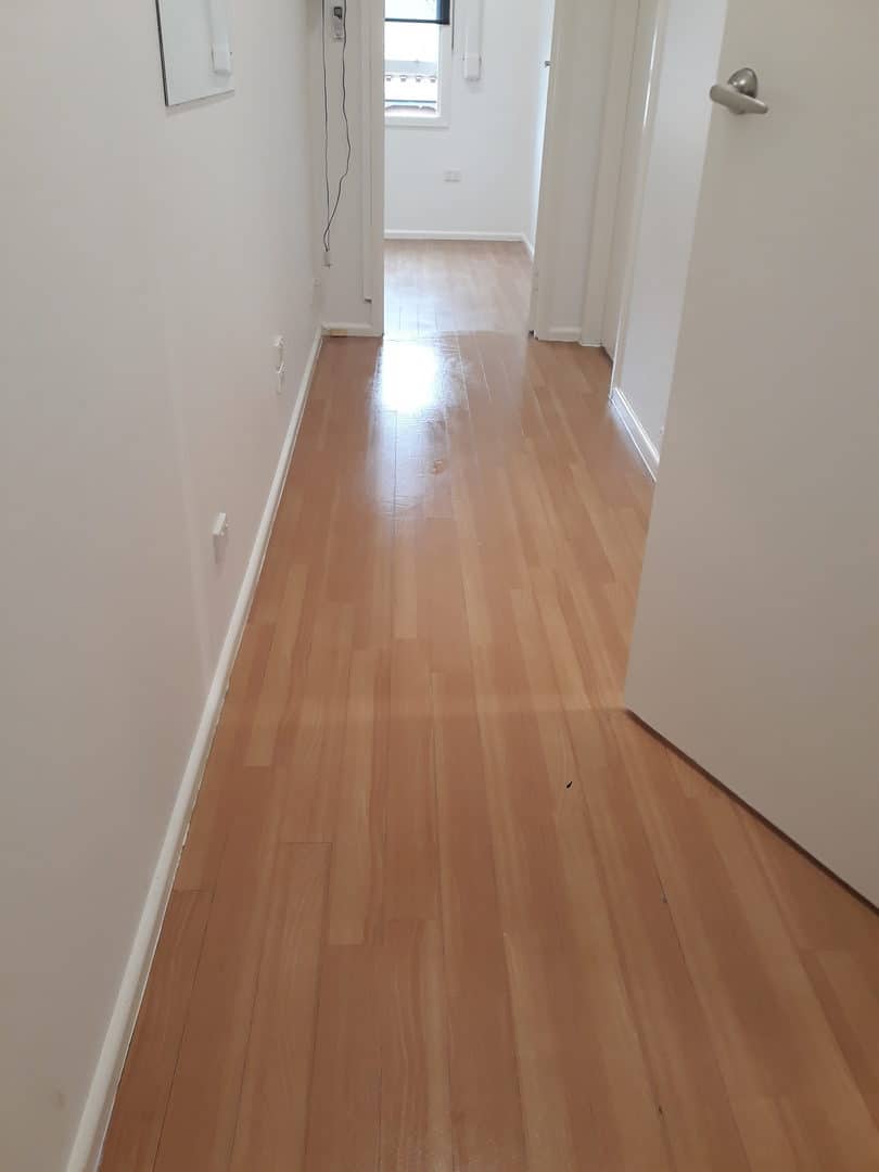 Indoor cleaning - light timber floor boards after