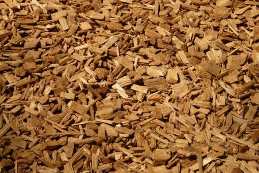 Wood chips from mulching