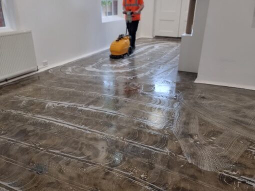 epoxy flooring services, epoxy flooring process in progress