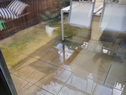 outdoor entertaining area, precisely cleaned outdoor paved area