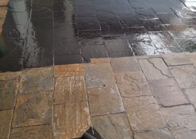 slate restoration services painting in progress
